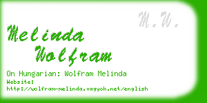 melinda wolfram business card